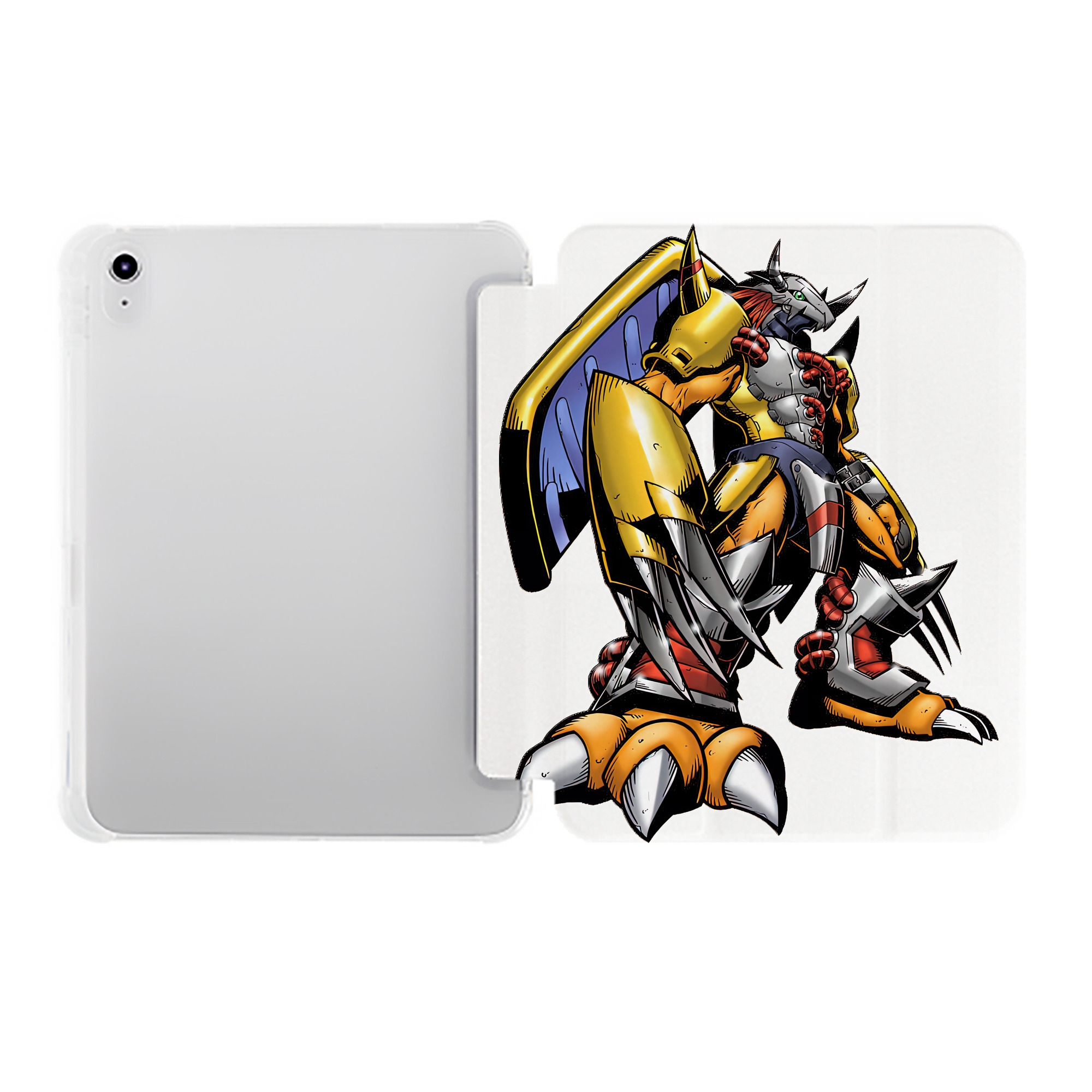 （画像用） Digimon デジタルモンスター/デジモン IPad ケース ペン収納付き 三つ折りスタンド PUレザー×シリコン 対応機種9.5/10.5/10.9インチ